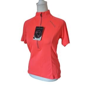 Endura Pink Xtract S/S Jersey Hi-Viz Running Top w/ Pockets Small